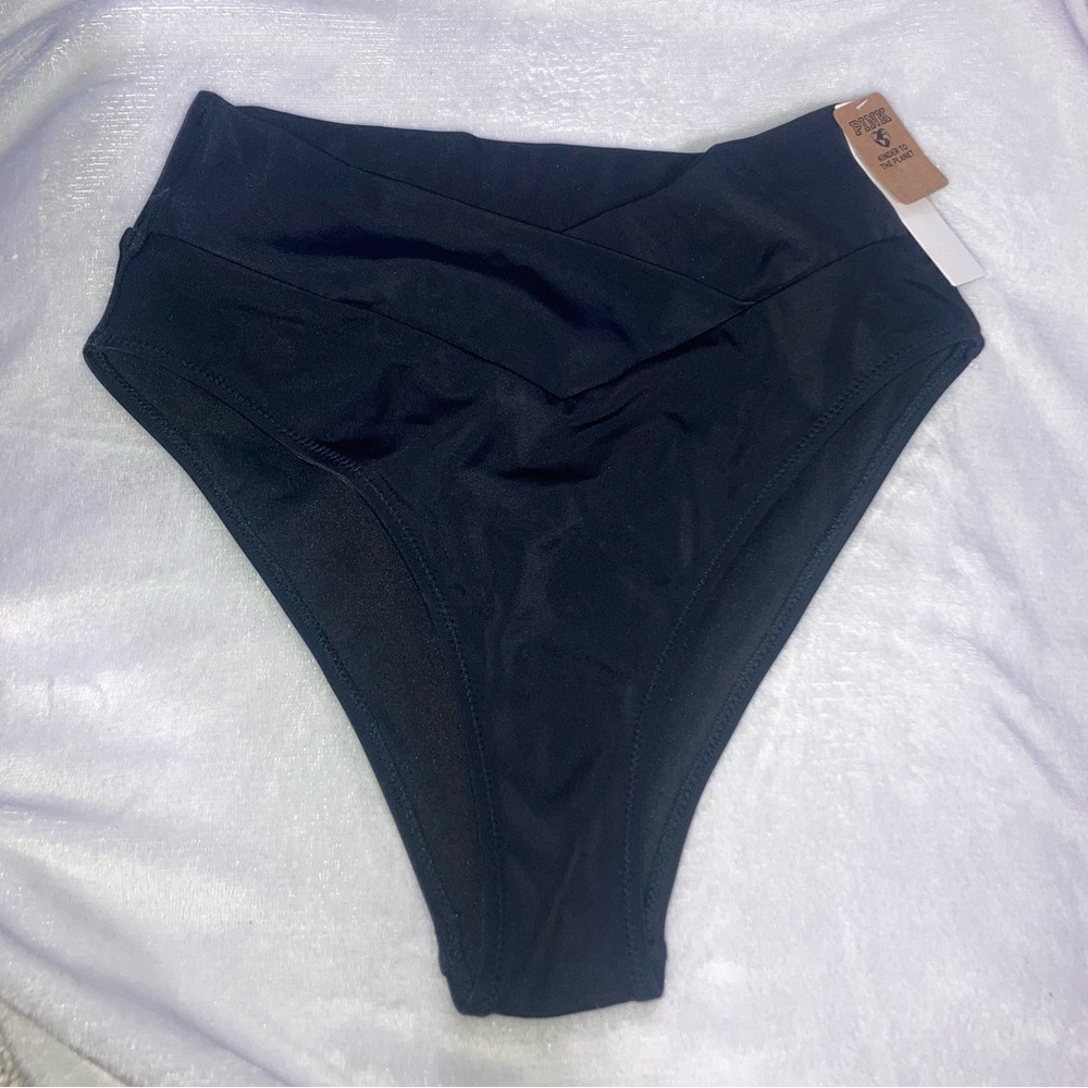 PINK Victoria's Secret Black Swim Suit Bottoms NEW